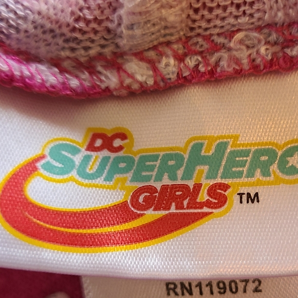 (1584) DC Super Hero Girls Hoodie Long Sleeve Shirt,  Size: Medium Color: Pink - Picture 7 of 14